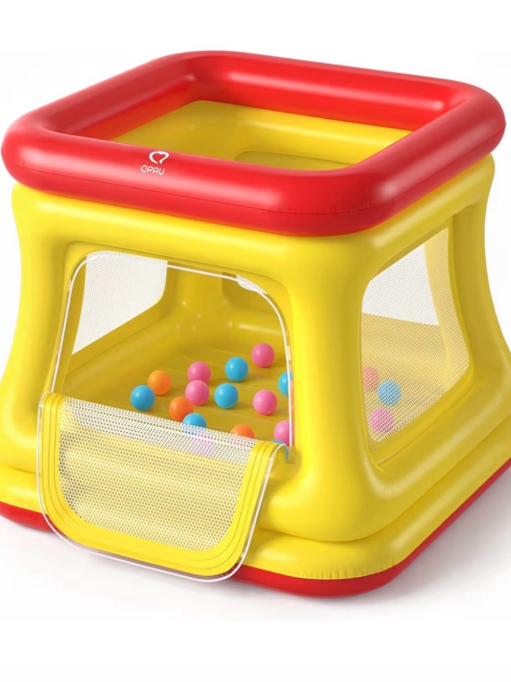 Inflatable Ball Pit w/ Balls, Pump & Zip Mesh Door Complete Set